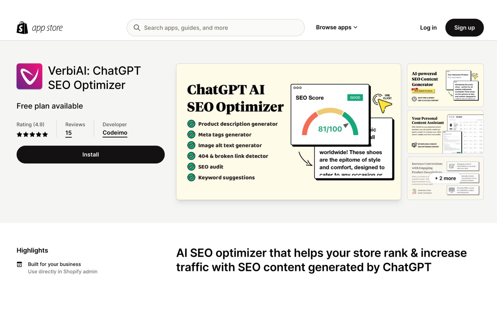 VerbiAI: ChatGPT SEO Optimizer